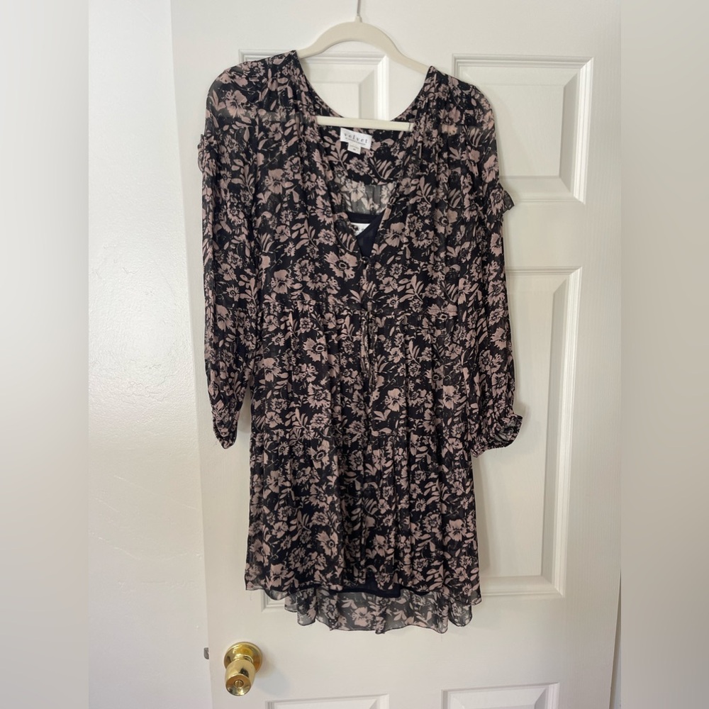 Velvet by Graham & Spencer ruffle floral boho dress- Size XS